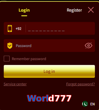 World777 login preview